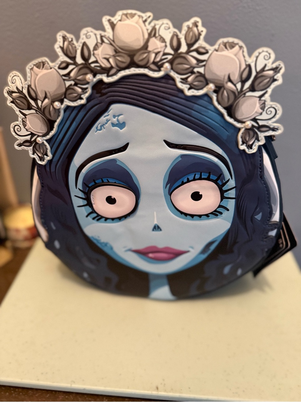 Loungefly Blue Corpse Bride Floral Crown Crossbody Bag